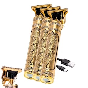 Kit 3 Maquininhas Barbeadores Retro Corte Cabelo Barba