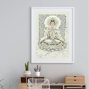 Quadro Kuan Yin Deusa Da Misericórdia - 60X48Cm