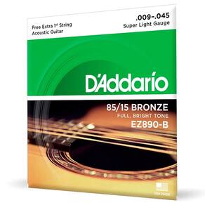 Encordoamento Para Violão Aço D`ddario EZ-890