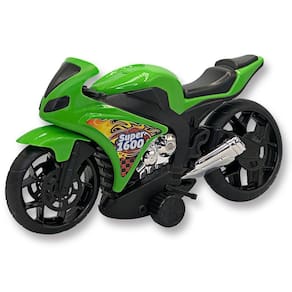 Super Moto 1600 Esportiva Com Rodas Com Fricção Cor:verde