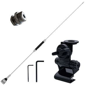 Kit Antena Enfeite Px 67cm Suporte Porta Malas Capu Parafuso Fixar