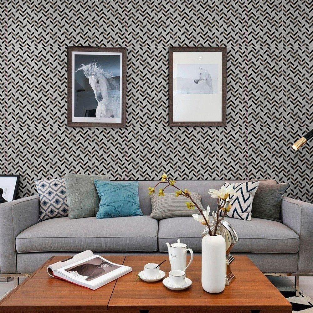 Papel De Parede Adesivo Pvc Estampado - Transforme Sua Casa Estampa:zig Zag