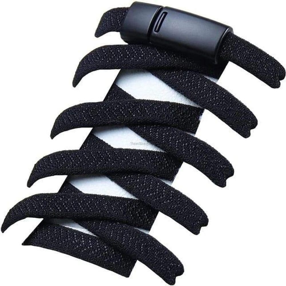 Cadarço Elástico Presilha Magnetica Plano Esmaltado Preto