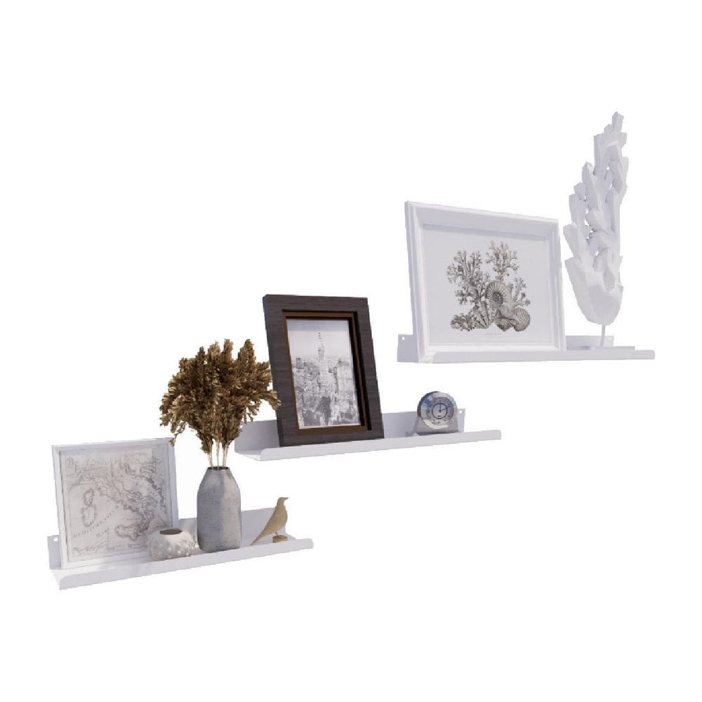 Kit 3 Prateleira Industrial Flutuante Invisível Quarto 40Cm