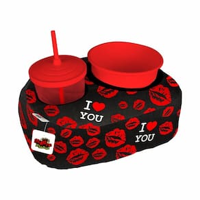 Almofada Kit Pipoca Cinema 1 Copo Canudo Balde Namorados I Love You