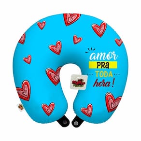 Almofada de pescoço viagem amor pra toda hora namorados lembrança
