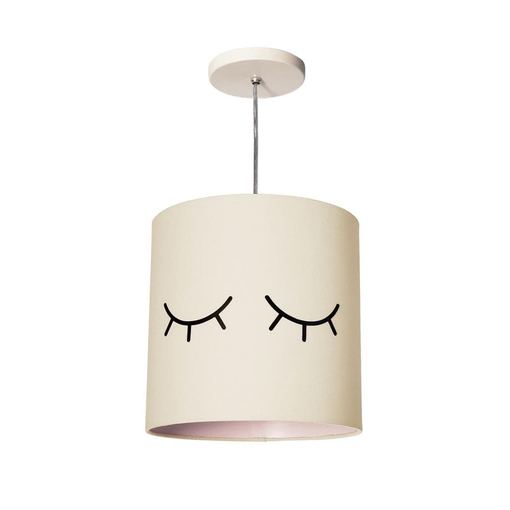 Luminária Pendente Infantil Olhinho Branco 25X25 1E27
