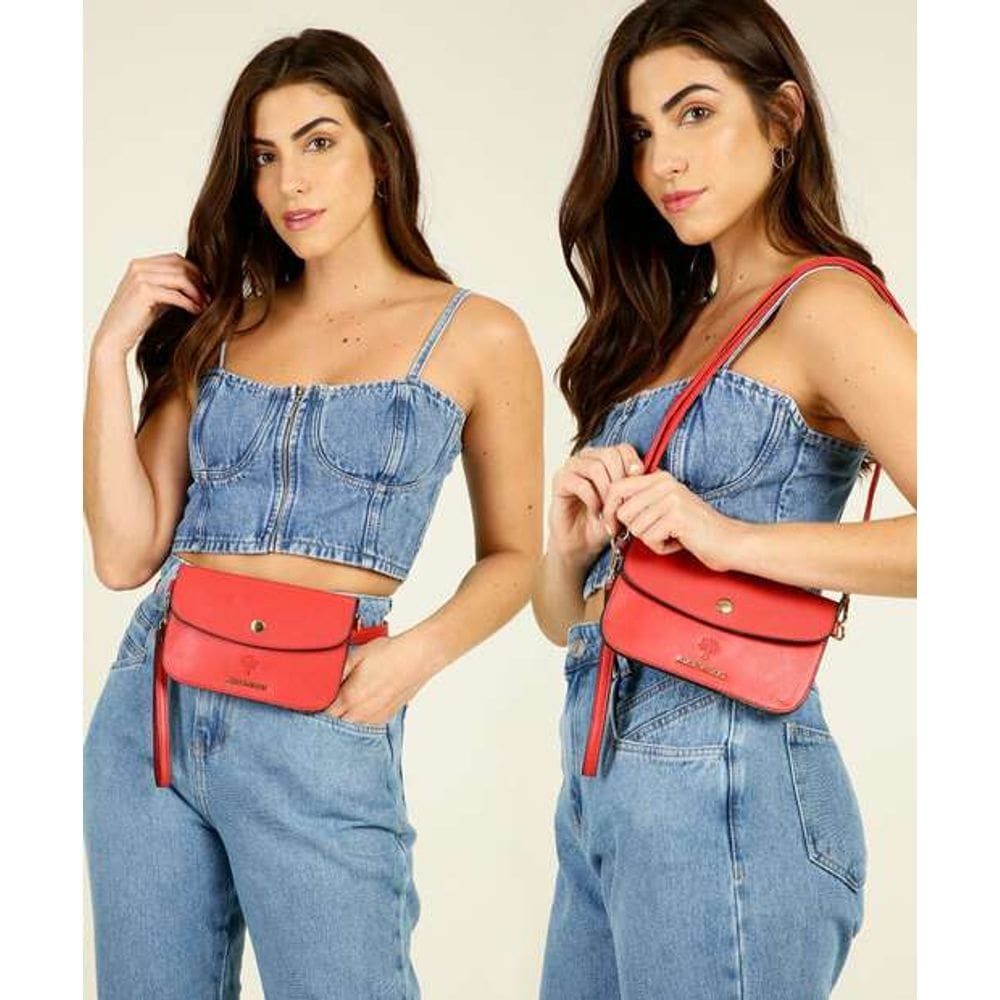 Bolsa carteira tranversal 2 em 1 