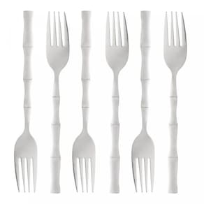 Conjunto 6 Garfos para Mesa de Aço Inox Bambu Elegant 19,8cm