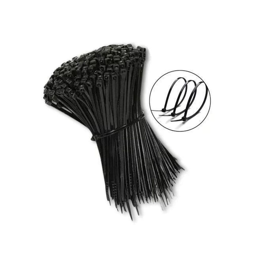 Kit 500 Un. Abraçadeira De Nylon Preto