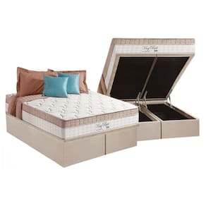 Cama Box Baú King: Colchão Molas MasterPocket Ensacadas Anjos King Best + Base CRC Suede Clean(193x203)