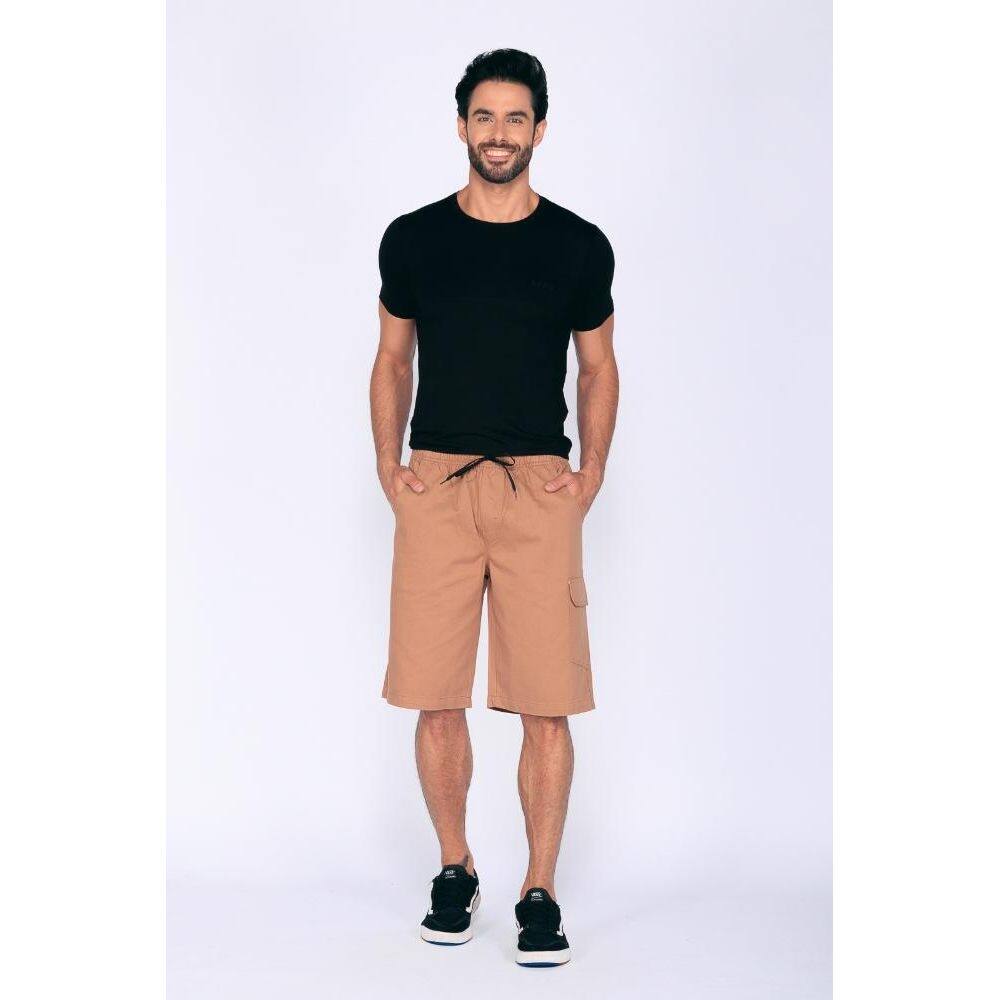 Bermuda Macaw 7796 Caqui Elástico Sarja [F075]