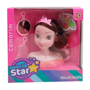 Boneca Mini Busto Camarim Make Up Star Morena BR1503 - Multikids