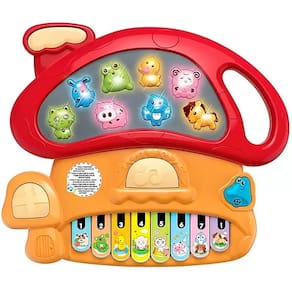 Tecladinho Divertido Cogumelo Sons dos Animais DMT6598 - DM Toys