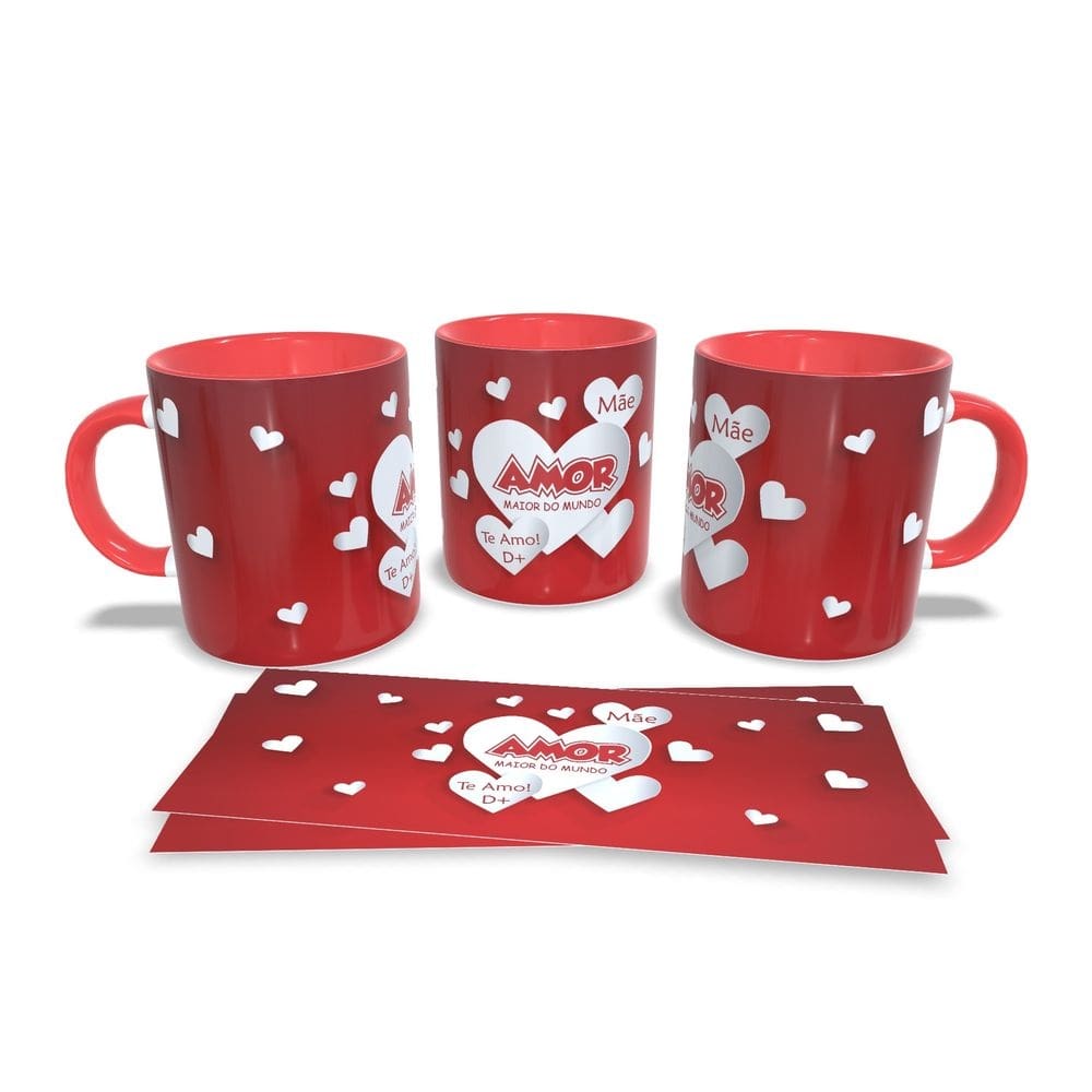Canecas Vermelha Coleção Dia das Mães