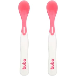Kit Colheres Termo Sensíveis 2 pçs Rosa 11750 - Buba