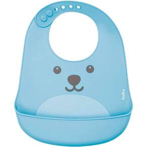 Babador de Silicone com Pega-Migalhas Gumy Azul 12092 - Buba