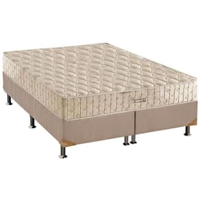Cama Box Queen: Colchão Molas Ensacadas Anjos MasterPocket Hotelaria Double Face + Base CRC Suede Clean(158x198)