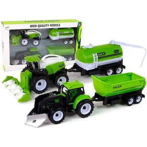 Kit 2 Tratores com Carreta de Miniatura 9972-30B - Dorémi