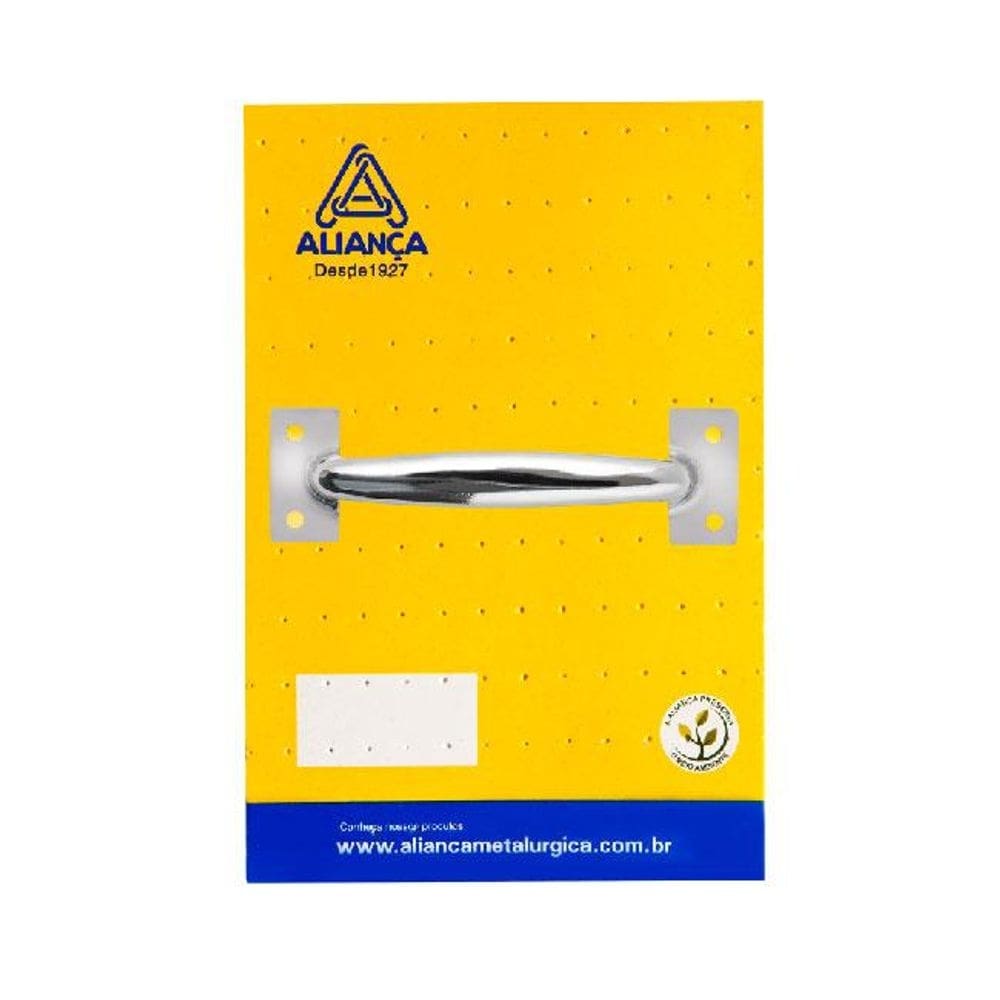 cartela puxador alca 86127 120mm cromado alianca