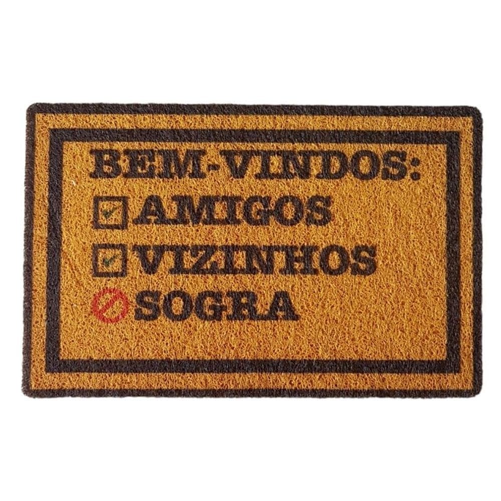Tapete de porta capacho divertido tapetinho de entrada