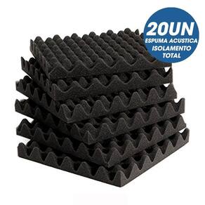 Kit com 20 paineis acusticos isolamento de som total 50x50x3