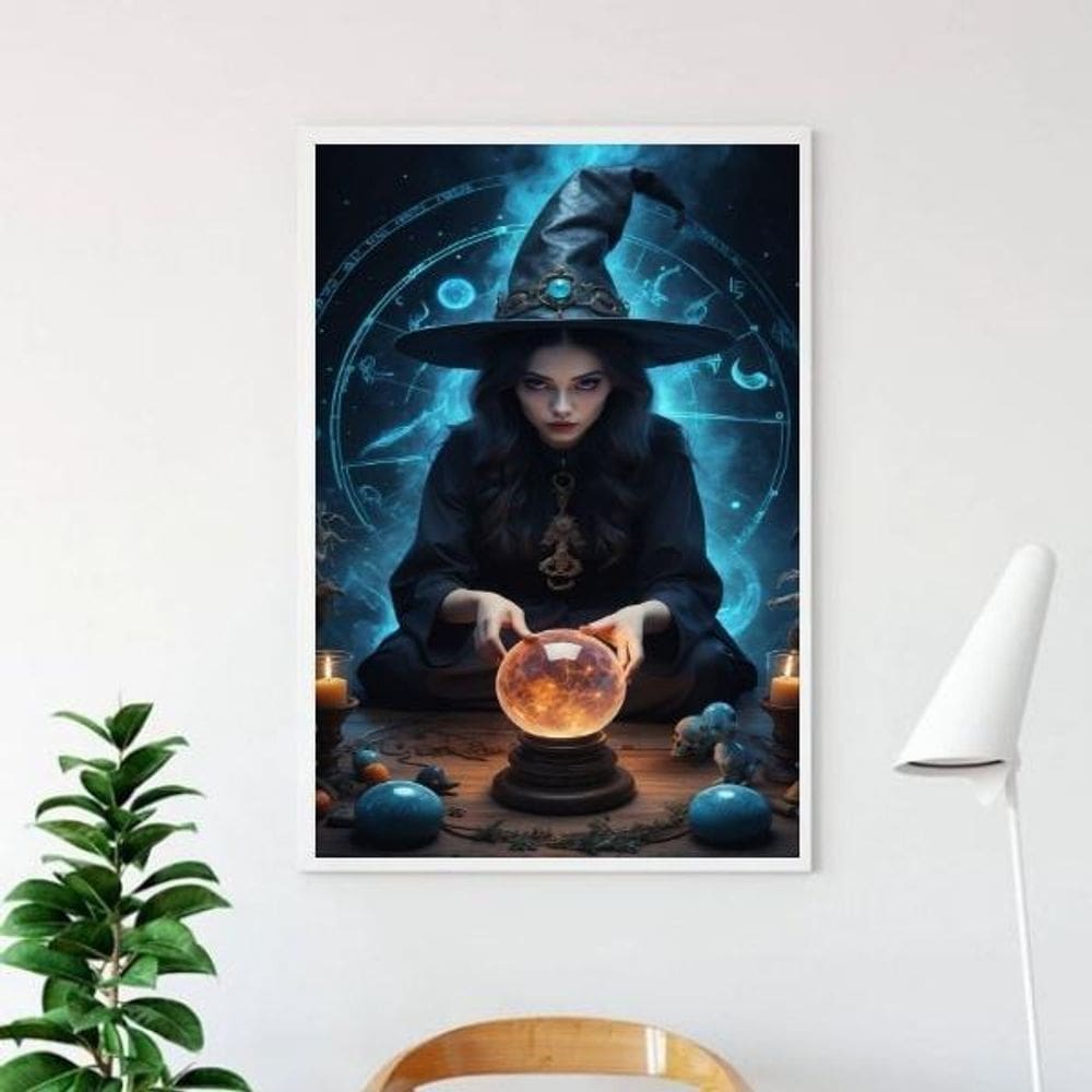Quadro Decorativo Bruxa Vidente 24X18Cm