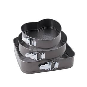 Kit 3 Formas Desmontável Carbono Coração Redonda Quadrada