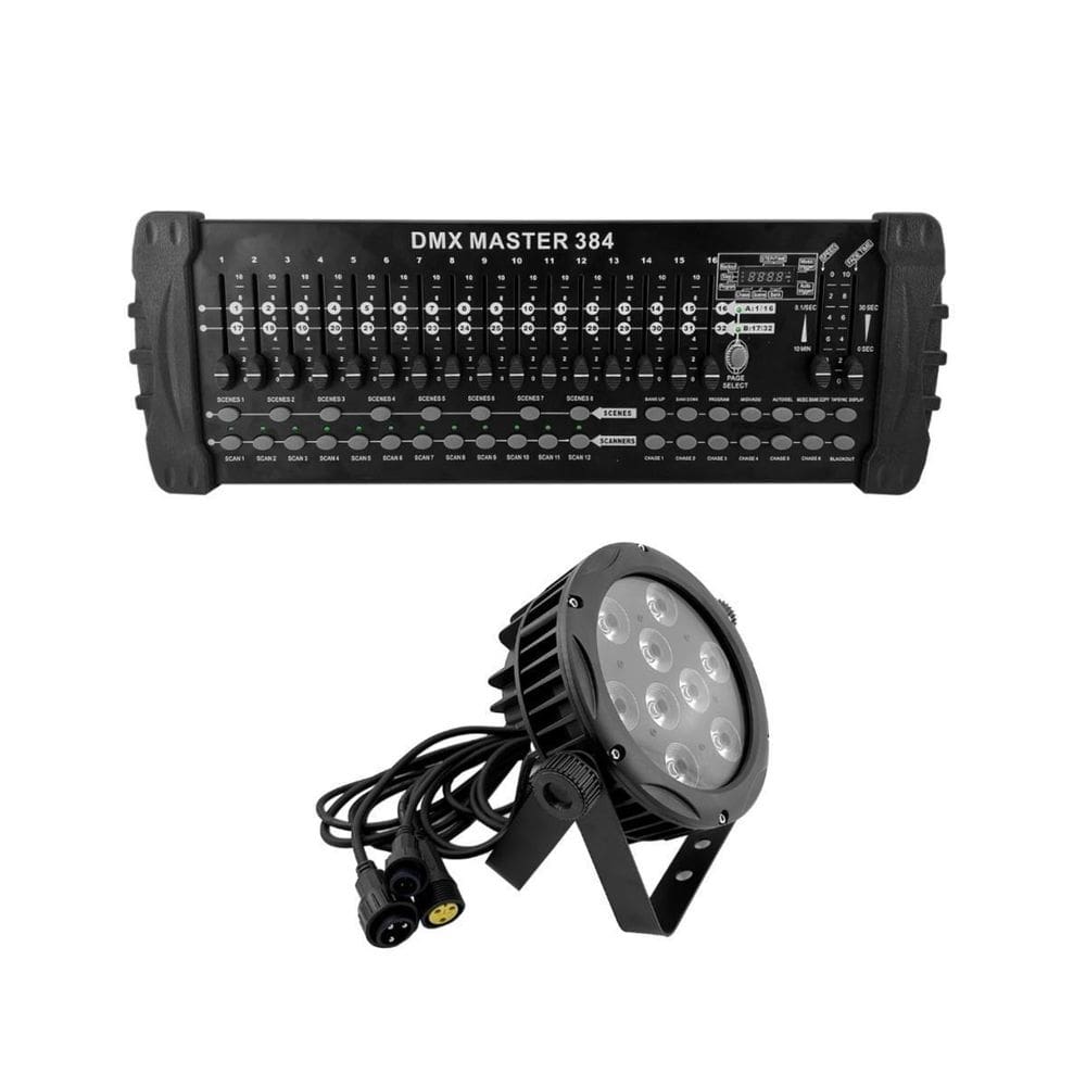 Kit 8 Par Led Slim Showtec E Mesa Controladora