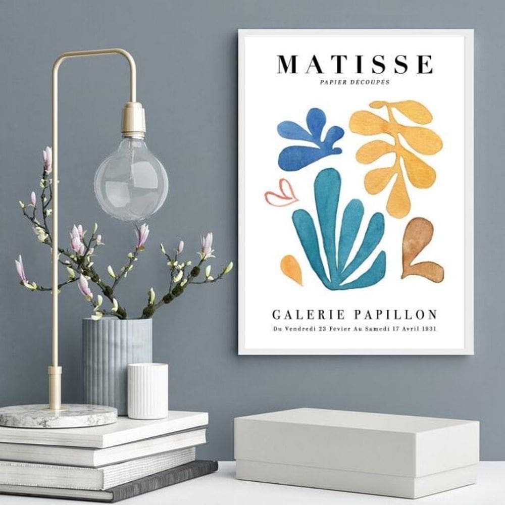 Quadro Matisse Aquarela - Folhas 24X18Cm