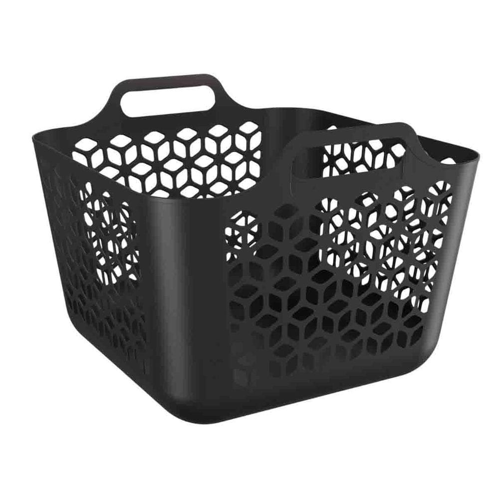 Cesto roupas alça lavanderia grande 30 litros plástico uz