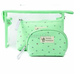 Kit Necessaire 3 Peças Handmade Necessaire 3 Peças Verde