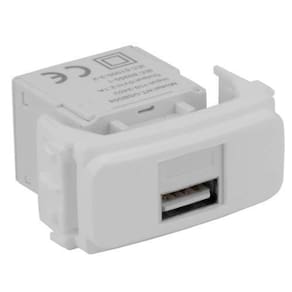 Modulo Tomada Carregador Keystone Usb-A Compose Branco