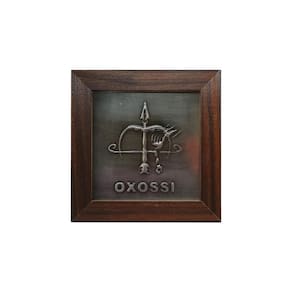 Quadro Decorativo Orixás Oxossi Moldura Escura