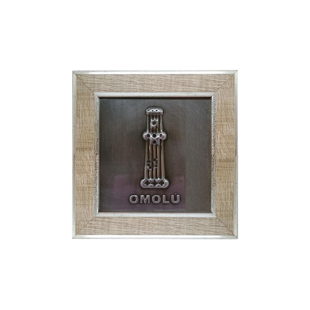 Quadro Decorativo Orixás Omolu  Obaluaê  Moldura Clara