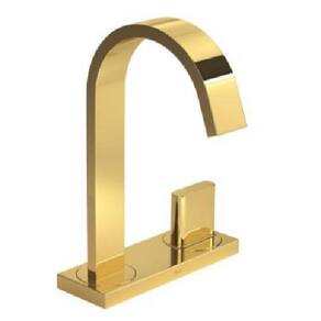 Torneira de mesa com chapa bica polo 1191 gl33 gold deca