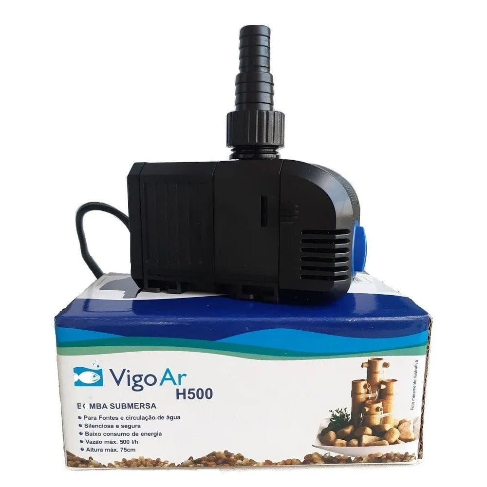 Bomba Submersa Para fonte aquática, Cascatas, etc - Bomba Oxigenadora H500 Vigo Ar