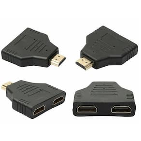 Duplicador de sinal hdmi imagem adaptador duplo 1 a 2 saídas