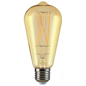 Lâmpada Black+ Decker Âmbar Filamento Led St64 3W Bivolt