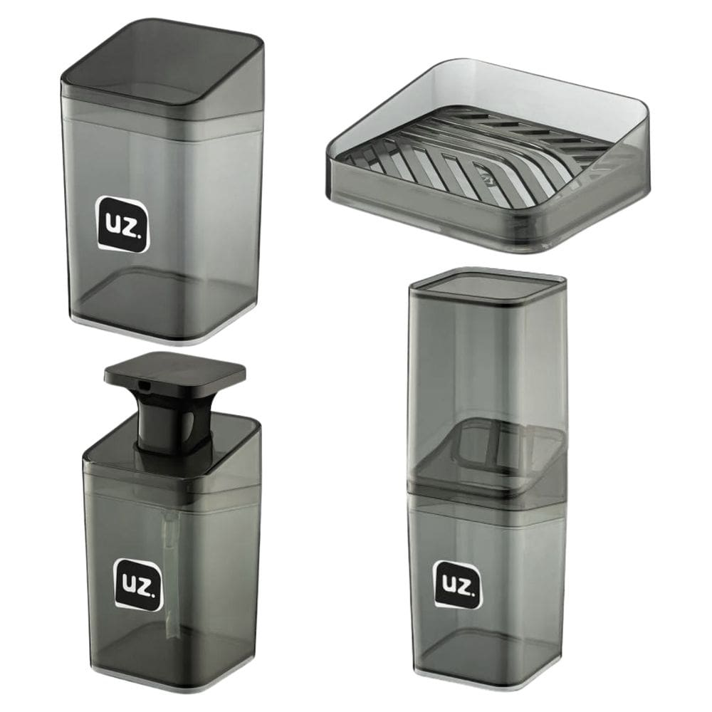 Kit De Banheiro Utensílios Lavabo 4 Peças Acessórios Pia