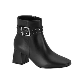 Bota Feminina Vizzano Detalhe Fivela Bico Quadrado