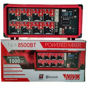 Mixer amplificado 8 canais nvk-8500bt usb novik