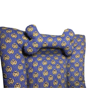 Almofadão Nica Ossinho Para Cães E Gatos - Azul