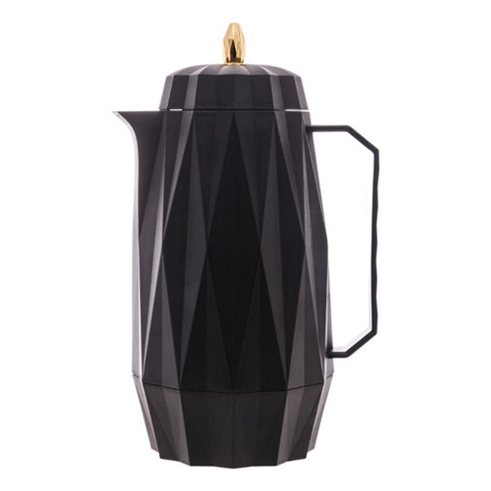 Garrafa Térmica Diamond Preta 1 Litro De Café Chá Lyor
