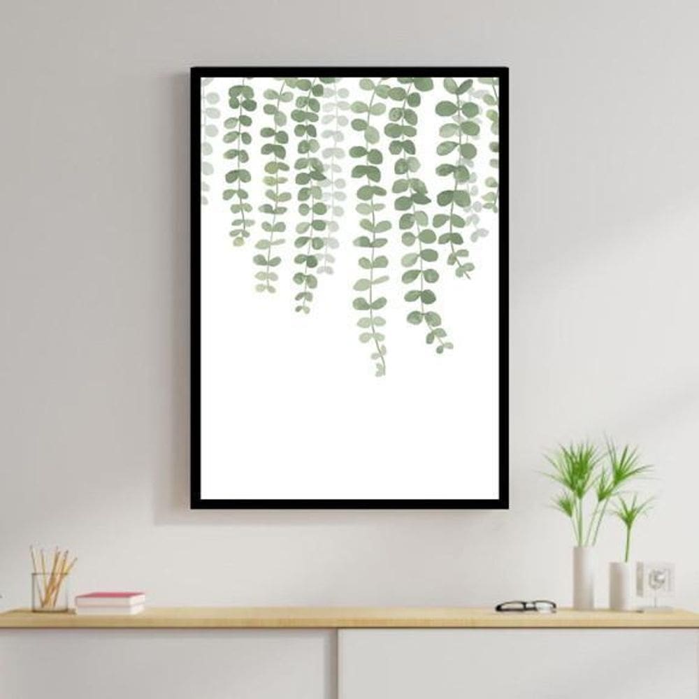 Quadro Samambaia - Plantas 45X34Cm - Com Vidro
