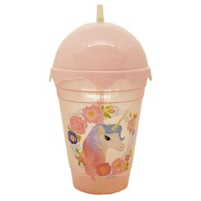Copo Twister Shake Unicórnio 450 Ml Wincy Tampa E Canudo