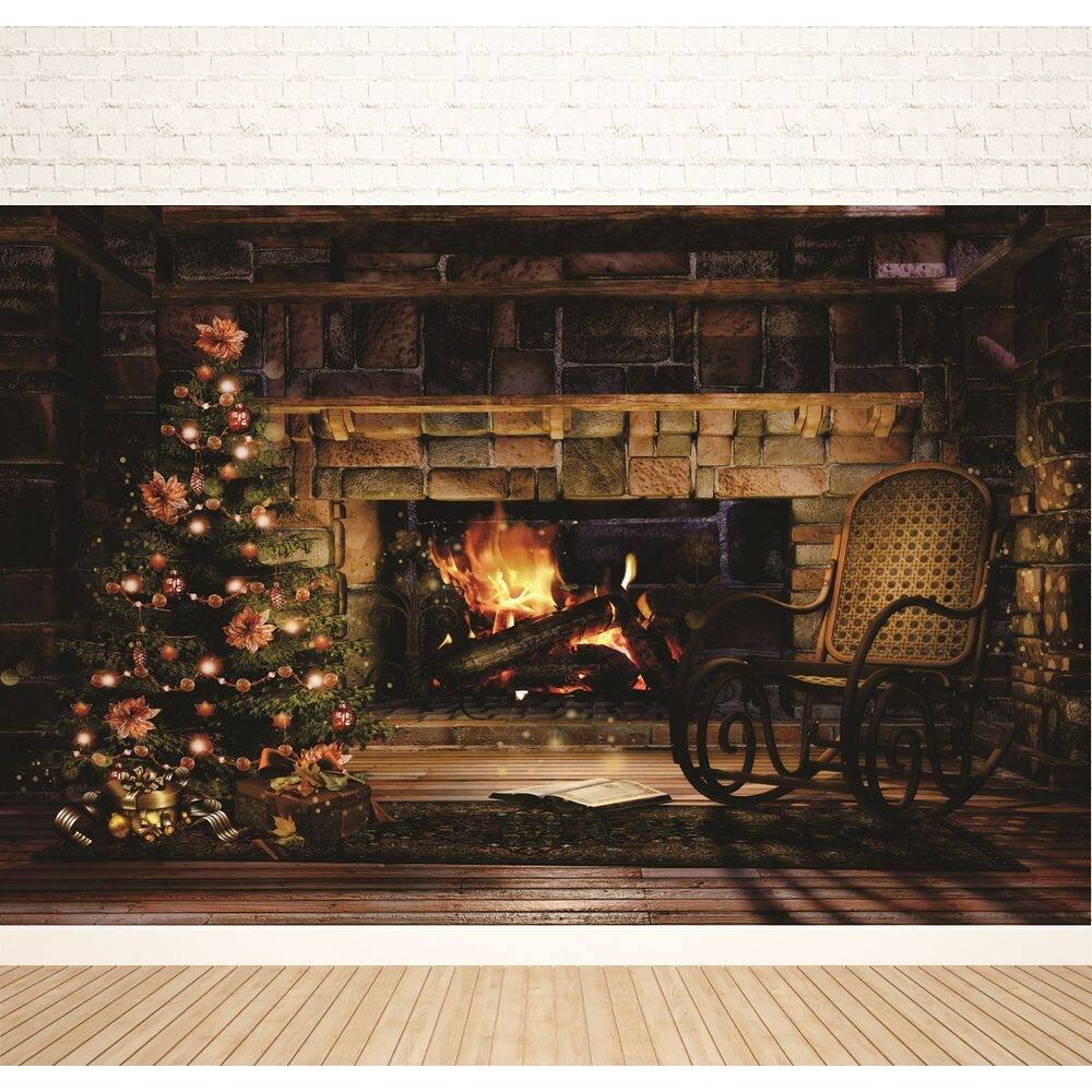 Fundo Fotográfico Em Tecido Árvore De Natal 2,60X1,50