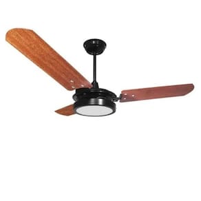 Ventilador De Teto Ventex Valen Led 18W Preto Mogno 220V