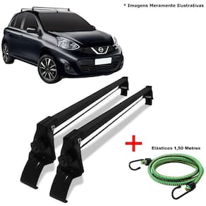 Rack teto vhip nissan march 2011 a 2019 e 1 elastico corda