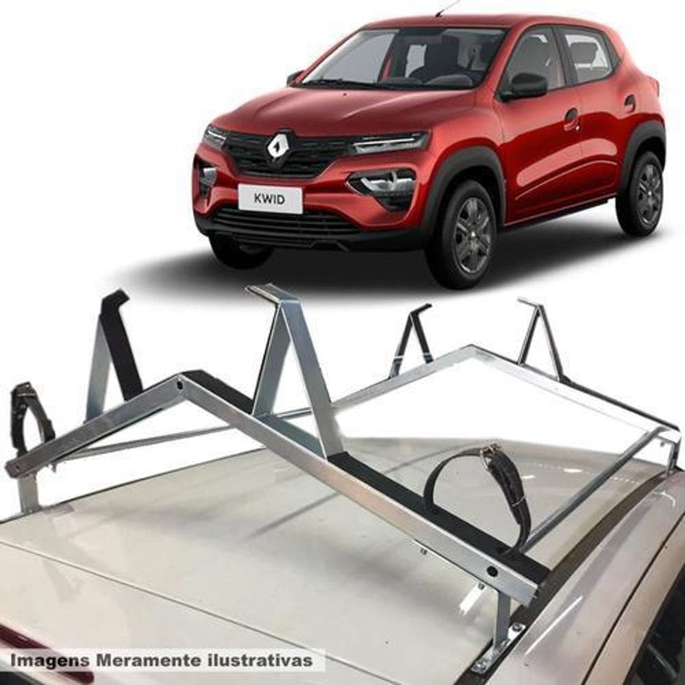Rack teto suporte porta escadas renault kwid 2017 ate 2021